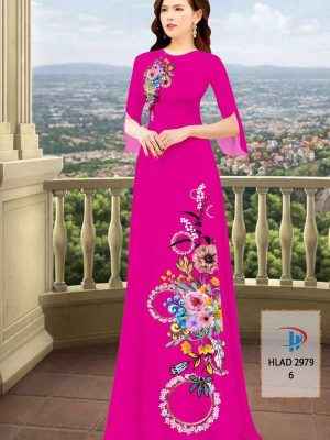 Vải Áo Dài Hoa In 3D AD HLAD2979 41